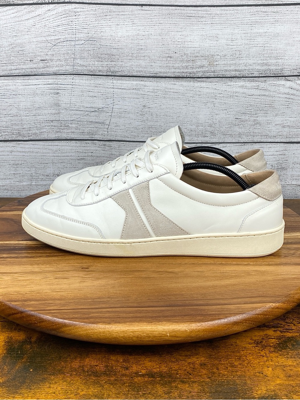 KOIO Monza Leather & Suede Sneaker in Bone Men’s Sneaker Size 13
